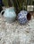 Rustic European Aqua Arc Italian Ceramic Pitcher For Sale - Image 3 of 7