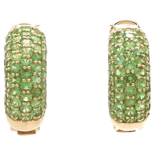 Early 21st Century 9.14 cts Natural tsavorite earrings in 14k gold For Sale - Image 5 of 18