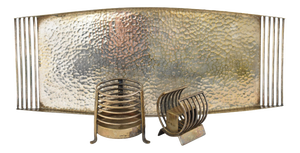 Vintage Silver-Plated Smoke Set with Tray and Ashtray, Germany, 1950s, Set of 3