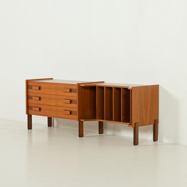 Mid-Century Italian Sideboard with Vinyl Records Compartment, 1970s For Sale - Image 4 of 13