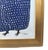 An original whimsical folk art painting by artist Ruth Arenz, featuring a stylized blue hen/chicken/rooster with white...