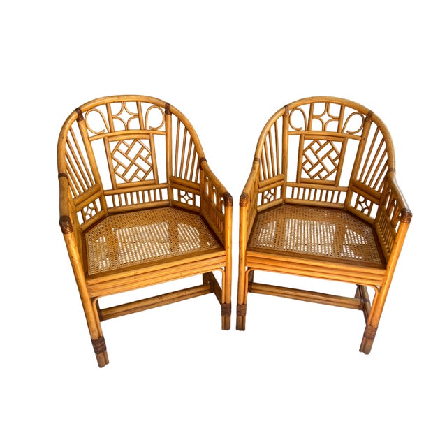 Pair of Brighton Pavilion Style Bamboo Side Chairs For Sale In New York - Image 6 of 9