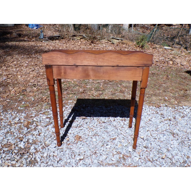 Vintage Maple Country Farmhouse Console Server Dressing Table Writing Desk For Sale - Image 14 of 14