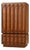 1970s Tobago Brutalist Tall Walnut Armoire Dresser For Sale