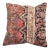 Worn Zabihi Collection Persian Rustic Rug Pillow For Sale