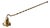 Vintage Brass Candle Snuffer With Twisted Handle For Sale
