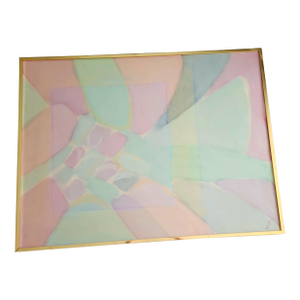 1970s Large Abstract Pastel Painting Harris Strong Original