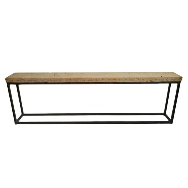 Vintage Narrow Old Plank Console Table For Sale - Image 9 of 9