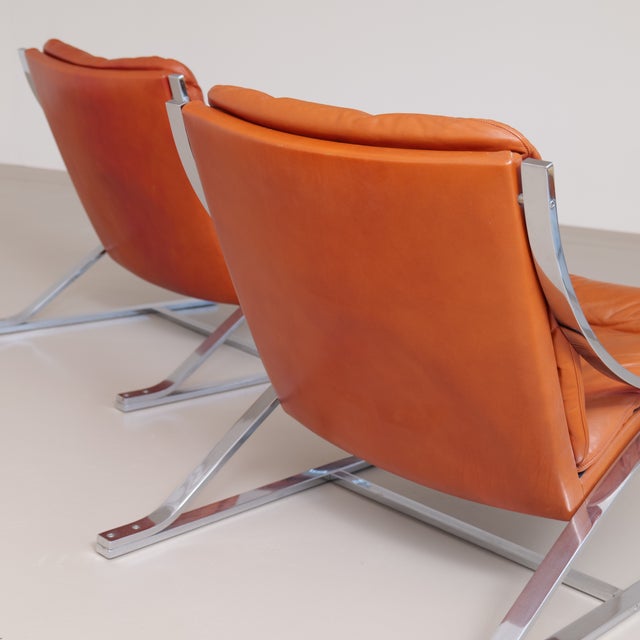 Animal Skin Zeta Armchair by Paul Tuttle for Strässle, Switzerland, 1970s, Set of 2 For Sale - Image 7 of 10