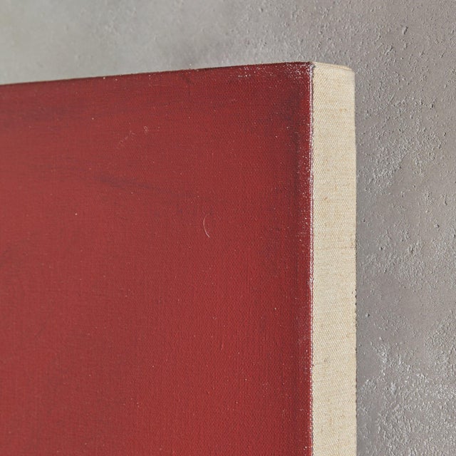 Textile Martial Westburg, Portrait of The Peary Proxy #4, Oil on Canvas Painting, 1981 For Sale - Image 7 of 11