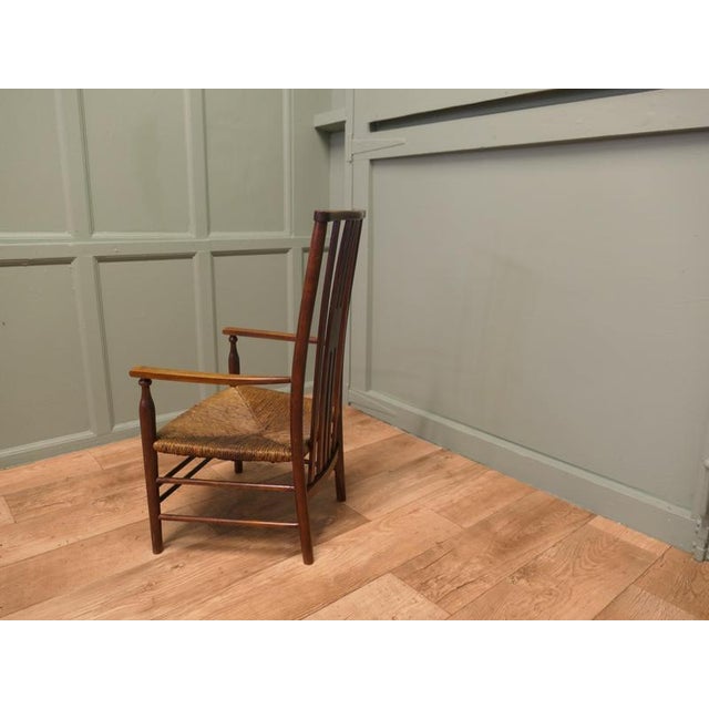 Liberty Rush Seated Low Armchair from Morris & Co., 1900 For Sale - Image 3 of 7