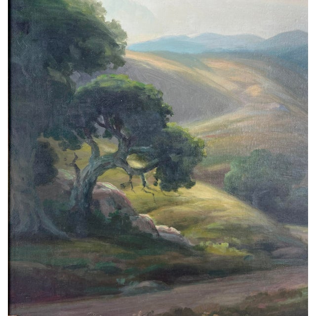 Early 20th Century Palo Alto Foothills Landscape Oil Painting by Bruce Nelson For Sale - Image 4 of 5