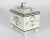 Unusual Swansea Prattware Pearlware Pottery Covered Botanical Tea Caddy Box For Sale - Image 4 of 11