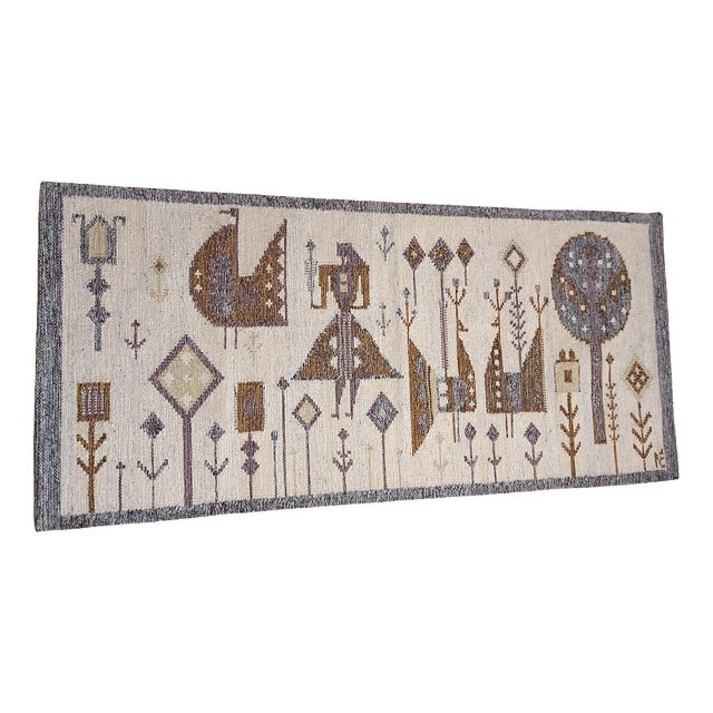 Handwoven Tapestry in Wool by Eva Nemeth, Hungary, 1960s For Sale