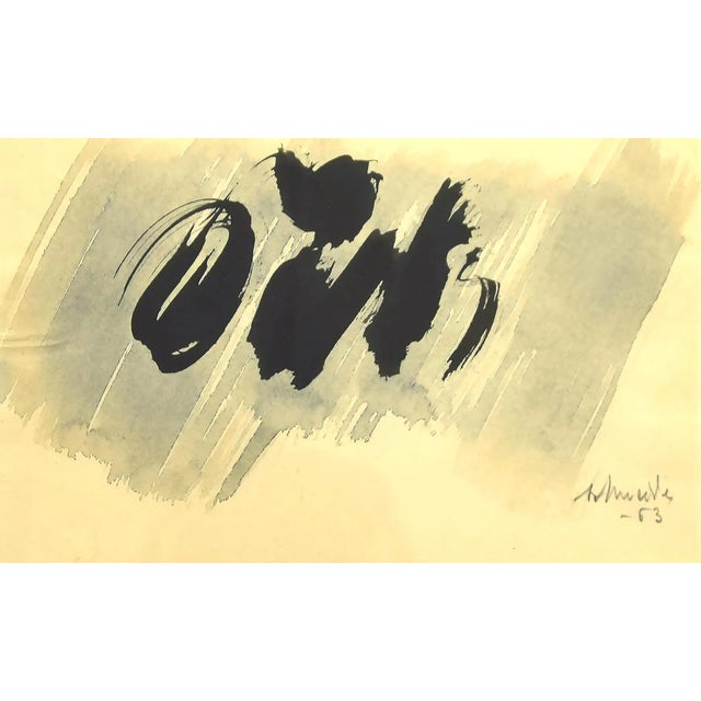 Gerhard Schneider, Composition, Watercolor, 1963 For Sale - Image 4 of 4