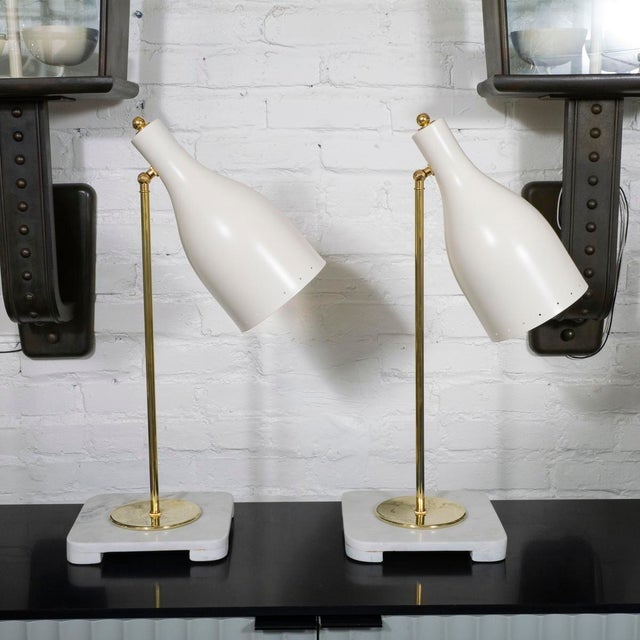 Stilnovo Pair of articulated Stilnovo style table lamps For Sale - Image 4 of 11