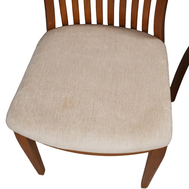 Set of 4 Benny Linden Solid Teak Slat Back Dining Chairs Mid Century Modern Scandinavian For Sale - Image 9 of 17
