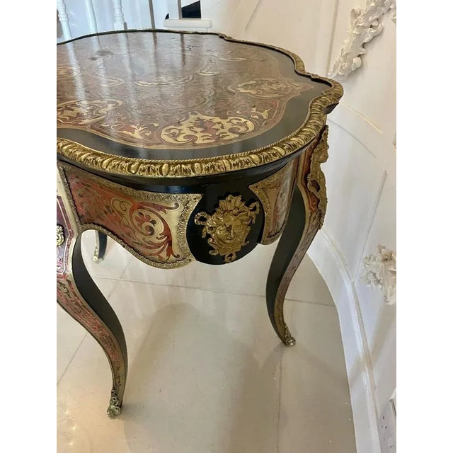 Ancient French Boulle Center Table, 1860s For Sale - Image 11 of 13