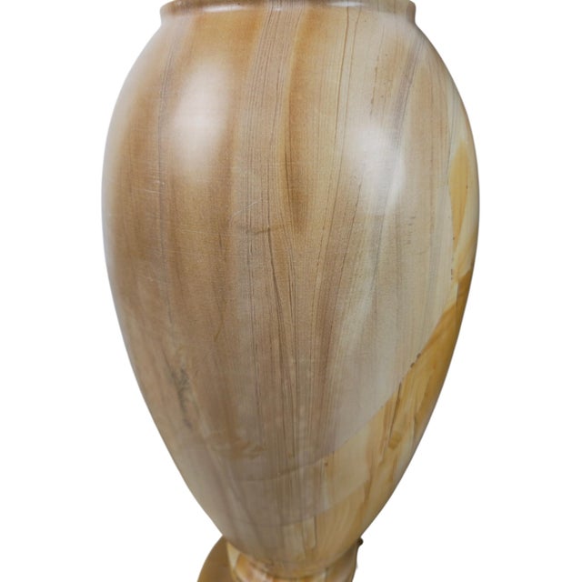 Stone Decorative Marble Vases with Teakwood, 1980, Set of 2 For Sale - Image 7 of 8