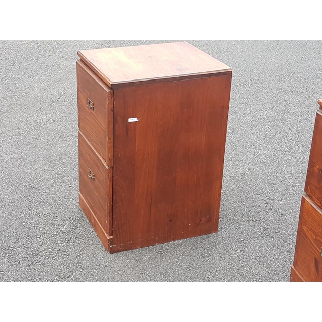 1970s Pair Antique Handmade Cherry Filing Chairish