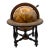 Vintage Italian Zodiac Desk Globe on Dark Wood Stand For Sale