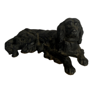 1940s Cast Iron Golden Retriever Black in Color