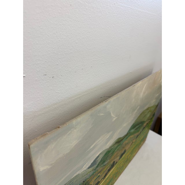 Impressionist 1970s Vintage Landscape Painting With Patina For Sale - Image 3 of 9