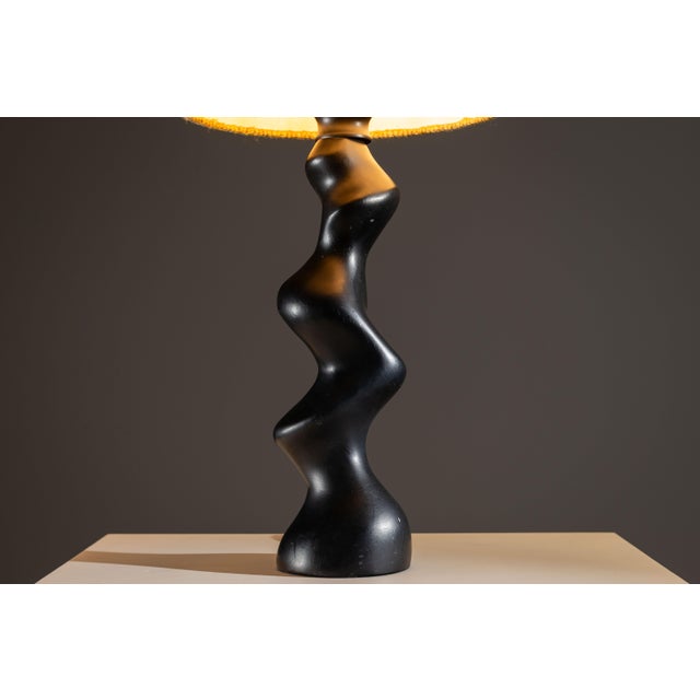 Wood Sculptural Wooden Type 42 Table Lamp from Temde Leuchten, 1970s For Sale - Image 7 of 15