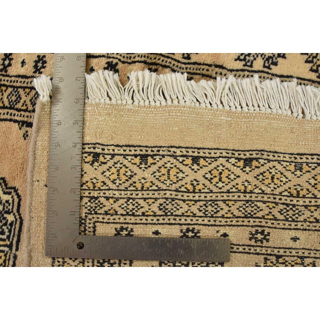 Bokhara Rug 5’1” X 7’10” Beige Wool Tribal Hand-Knotted Oriental Carpet For Sale - Image 12 of 12