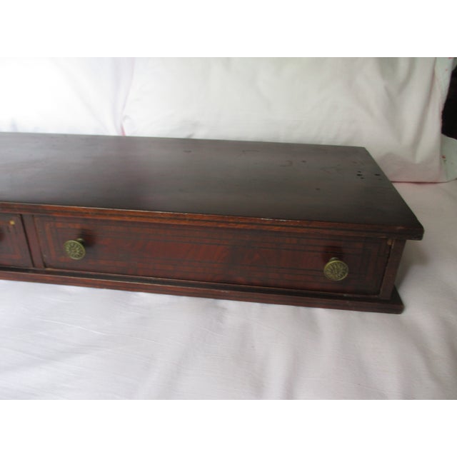 Wood Antique Flame Mahogany Inlaid Vanity /Jewelry Box /Chest of Drawers for Dresser For Sale - Image 7 of 16