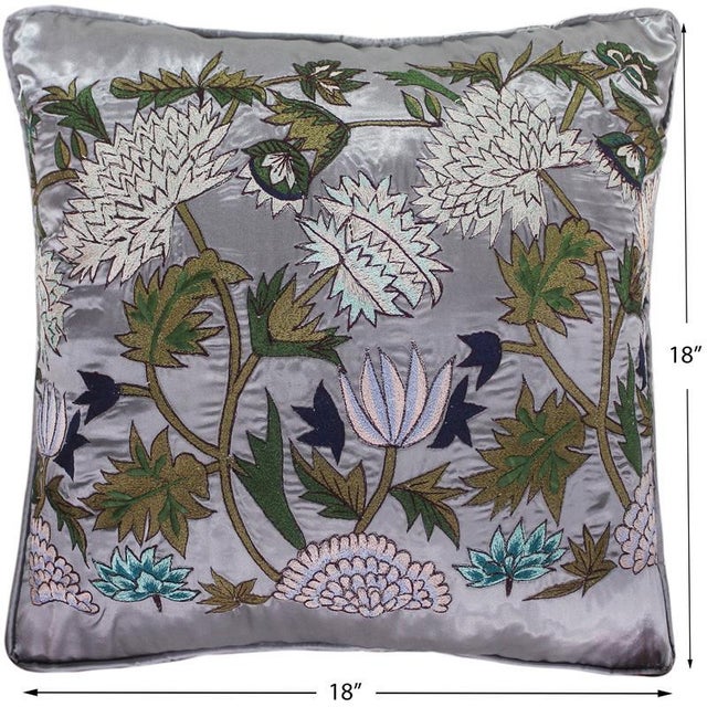 Embellish your home with this timeless casual chic handmade pillow made with gorgeous soft luxurious Silk. Hand...
