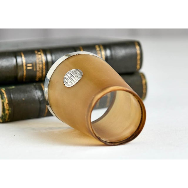 Late 19th Century Victorian Horn Sterling Silver Chalice/Cup For Sale - Image 4 of 4