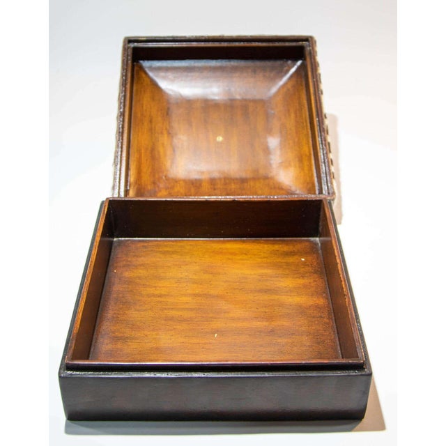 Maitland Smith Zebra Design Decorative Box, Leather, 1980s, Philippines For Sale - Image 15 of 16