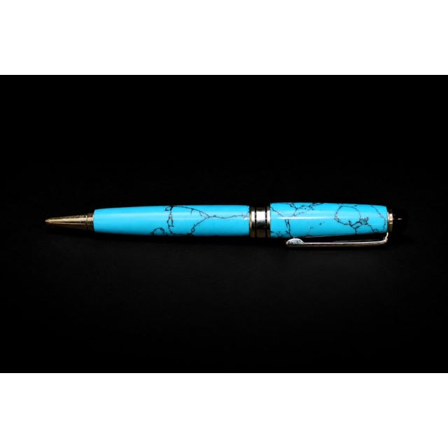 Turquoise Turquoise Pen Gemstone Ballpoint Southwest American For Sale - Image 8 of 10