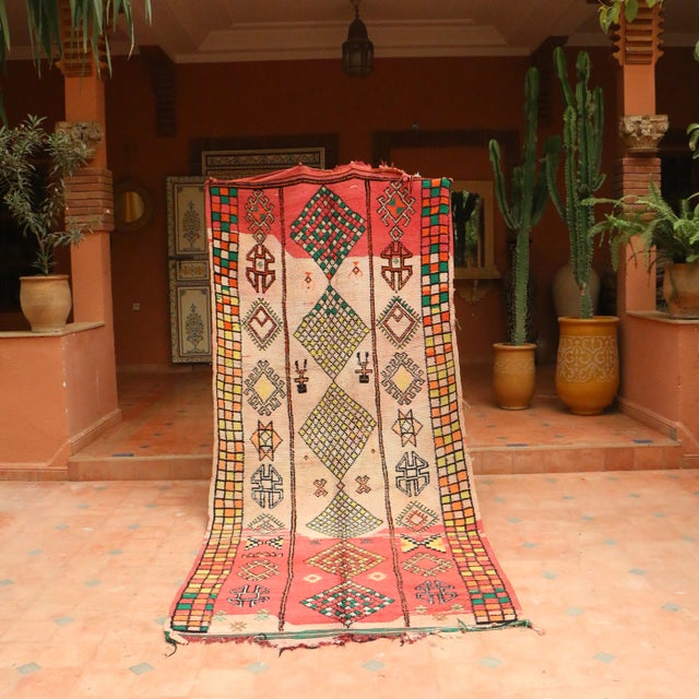 Red Boho Vintage 5x11 Ft Moroccan Rug For Sale - Image 8 of 9