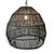 Hand crafted black rattan on metal frame dome shaped pendant lantern. Beautiful pendant for any modern, tropical, tribal,...