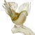 Hollywood Regency Vintage Barbini Murano White Olive Green Gold Flecks Italian Art Glass Birds Centerpiece Sculpture For Sale - Image 3 of 8