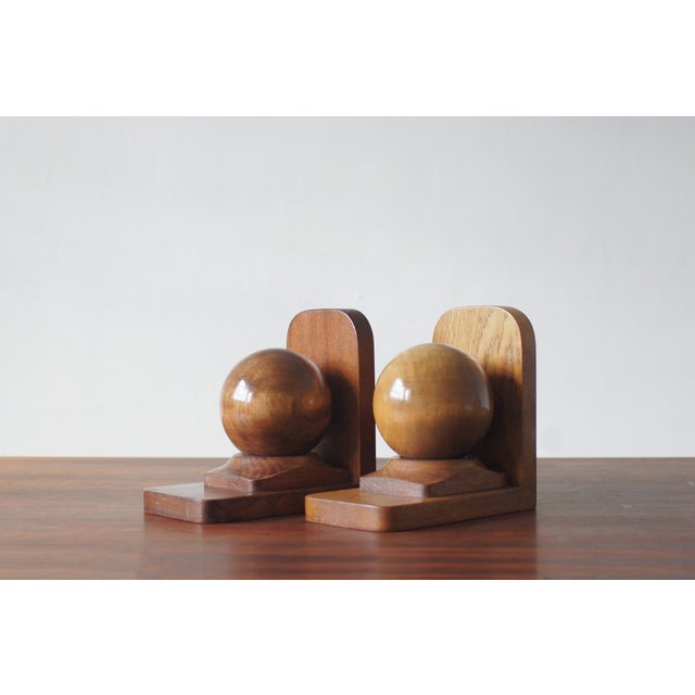 Mid-Century Modern Mid-Century Modern Wooden Bookends, 1960s, Set of 2 For Sale - Image 3 of 4