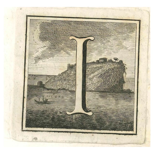 Luigi Vanvitelli, Letter of the Alphabet I, 18th Century, Etching For Sale