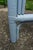 Sky Blue Bamboo Rattan Patio Dining Set Table and Four Chairs Restored For Sale - Image 8 of 8