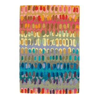 Dash & Albert by Annie Selke Paint Chip Multi Micro Hooked Rug, 2' x 3' For Sale