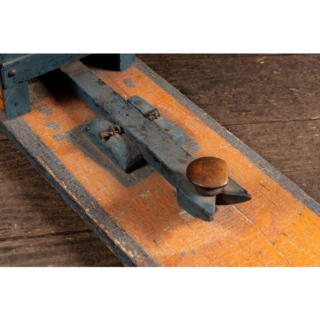 Orange Antique "High Striker" Folk Art Tabletop Carnival Game For Sale - Image 8 of 13