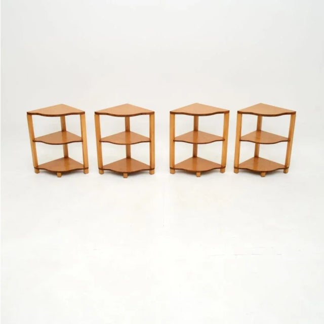 Brown Art Deco Birds Eye Maple Nesting Tables, 1930s, Set of 5 For Sale - Image 8 of 13