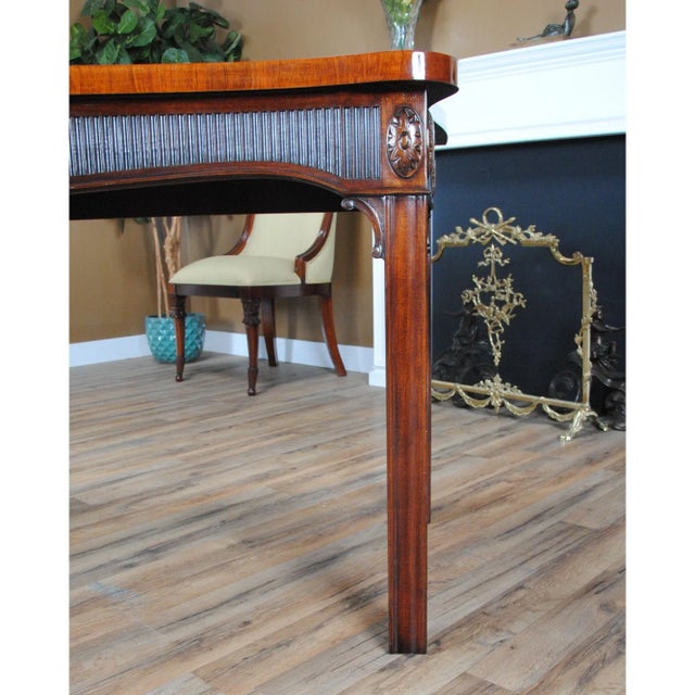 Brown 1960s Vintage Kittinger Mahogany Console For Sale - Image 8 of 13