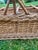 Wood Vintage French Willow Wine Bottle Carrier Basket For Sale - Image 7 of 12