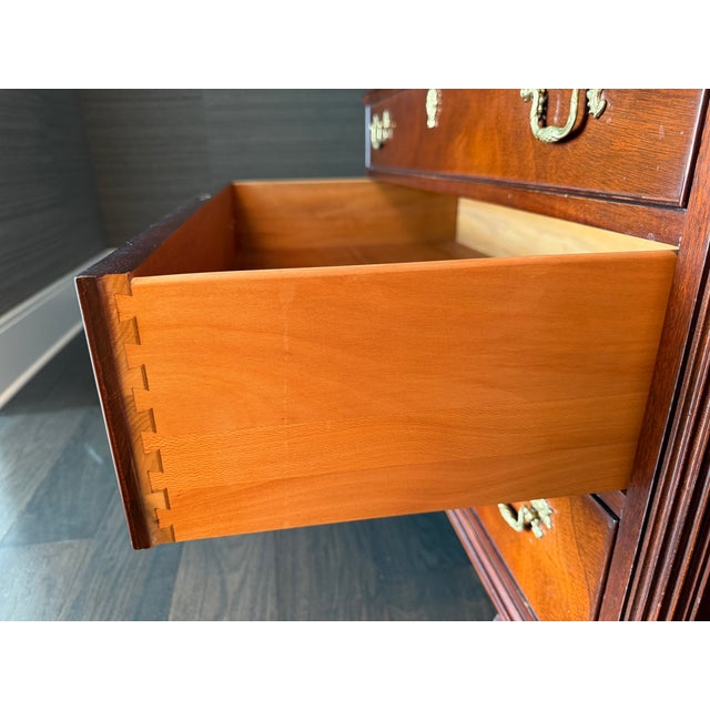 1990s Kindel Mahogany Bar / Home Office Storage Cabinet For Sale - Image 12 of 12