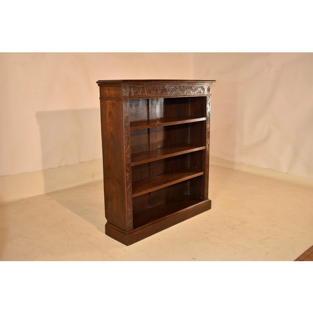Victorian 19th Century English Carved Bookcase For Sale - Image 3 of 6
