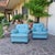 Animal Skin Frau Blue Leather Chairs from Poltrona Frau, 1970, Set of 2 For Sale - Image 7 of 13