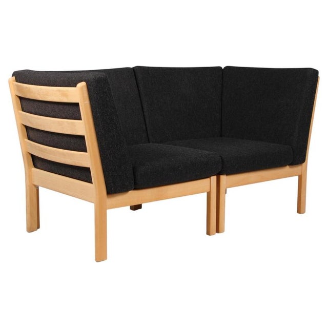 Black Modular Sofa in Beech by Hans J. Wegner, 2000s, Set of 2 For Sale - Image 8 of 8