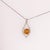 Modern Citrine Pendant Necklace With Earth Mined Diamonds: Solid 14k Gold, Round 5mm For Sale - Image 3 of 8